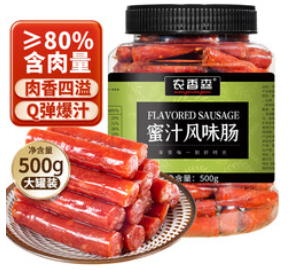 农香森农香森蜜汁风味腊肠500g（32积分）