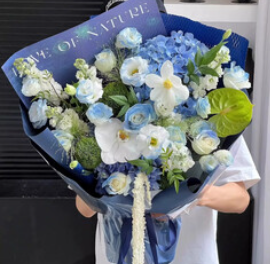 小时达同城花束蓝色（228积分）