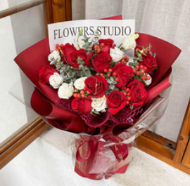 鲜花同城配送红玫瑰花束（89积分）