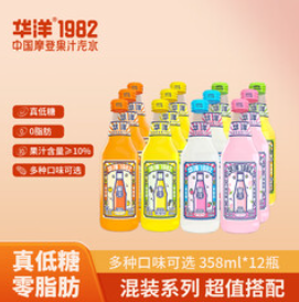 华洋1982汽水果味碳酸饮料358ml*12瓶（59积分）