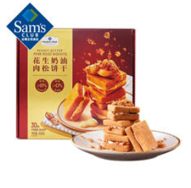 花生奶油肉松饼干 600g 600g*1盒（84积分）